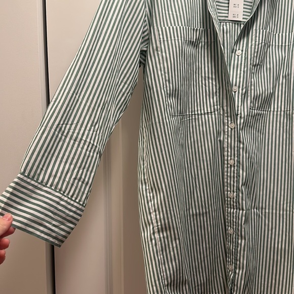 NWT Abercrombie & Fitch Relaxed Poplin Shirt Dress - Picture 2 of 3